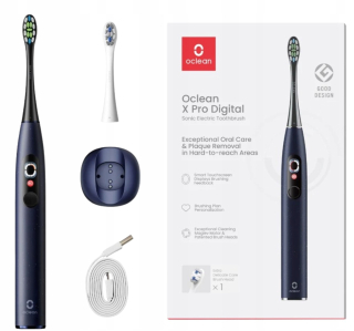 Sonická zubná kefka OCLEAN X PRO Digital v tmavo modrej farbe